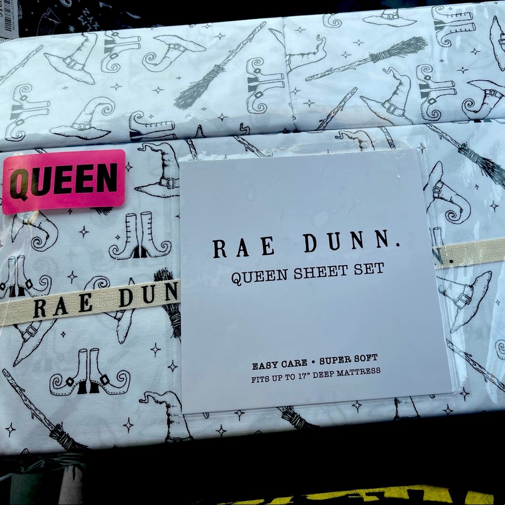 Rae Dunn Witch  Queen bed sheets